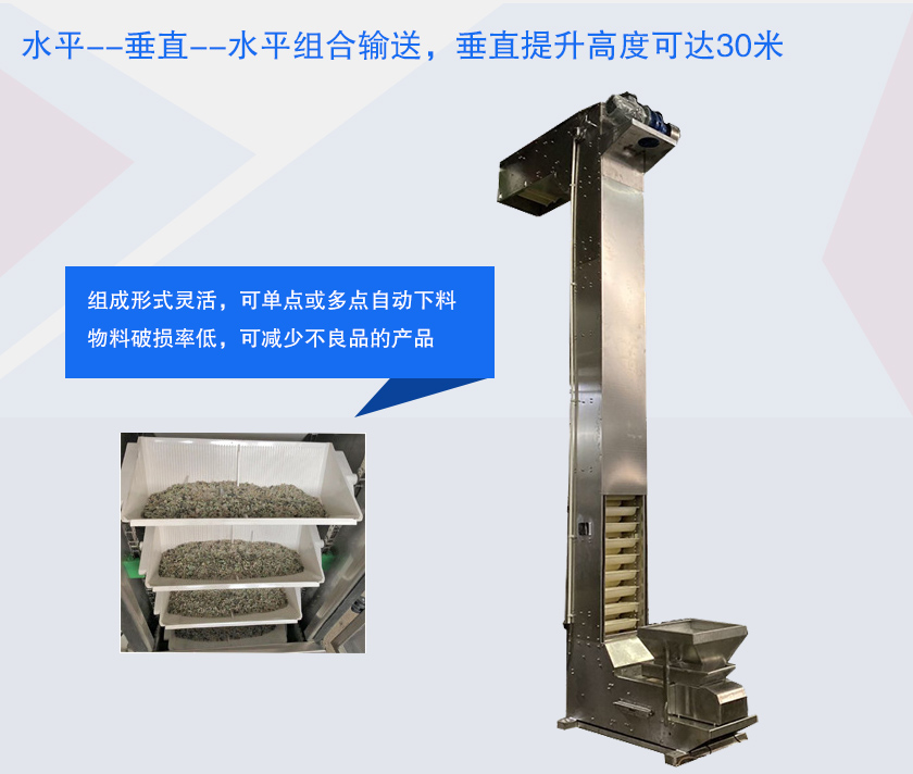 具有提升高度高、防破碎、多點(diǎn)下料等特點(diǎn)